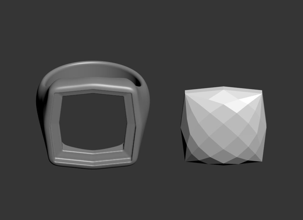 Square Ring 3D print model_1