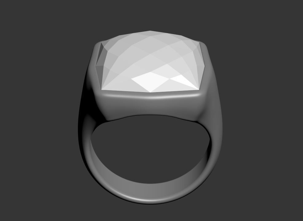Square Ring 3D print model_22