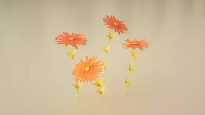 Stylized flowers and small flowers
