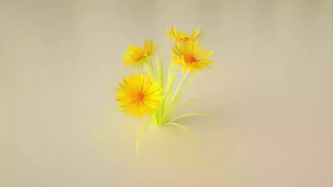 Stylized flowers and small flowers