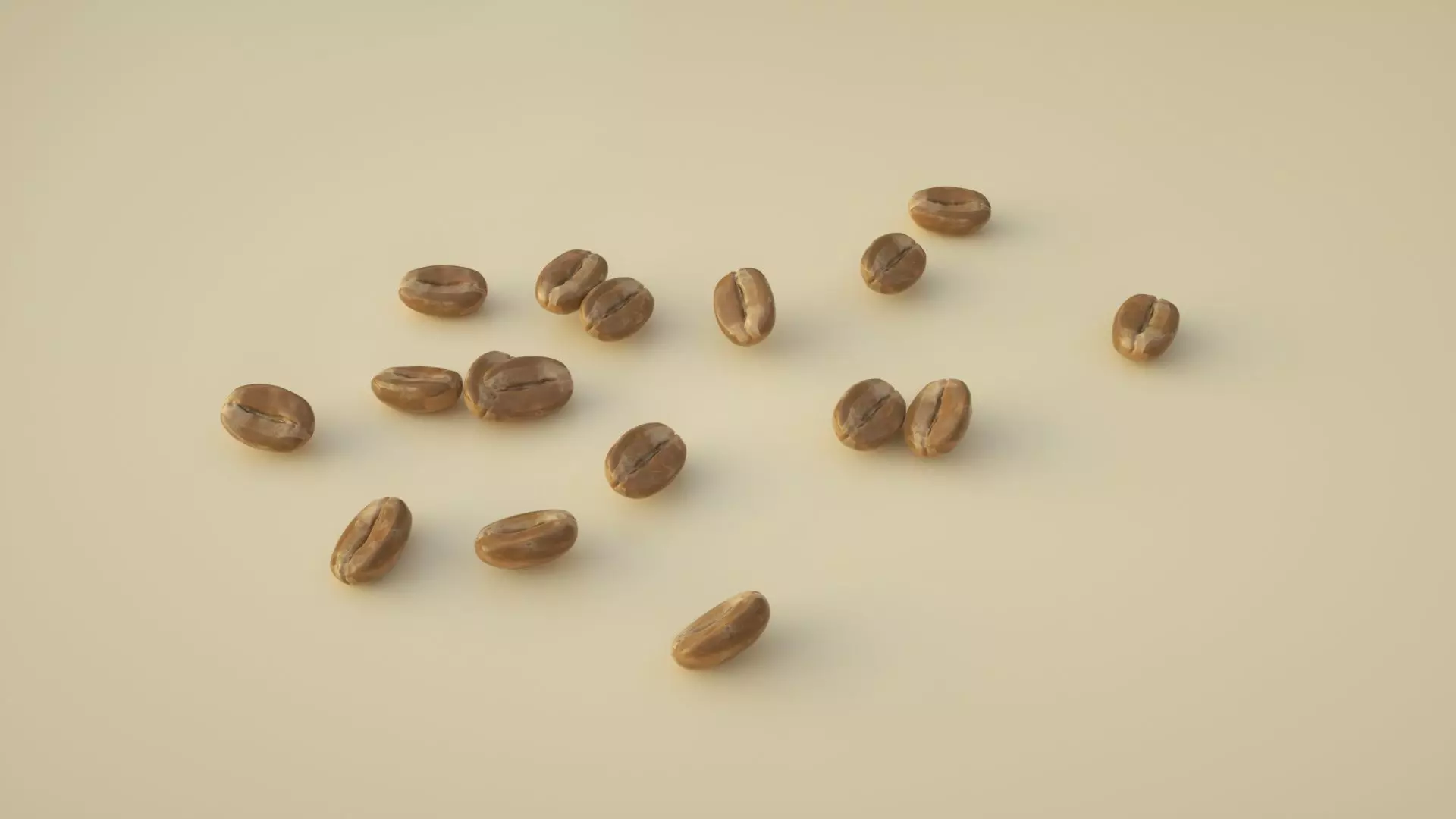 Coffee beans and beans 3D model_0