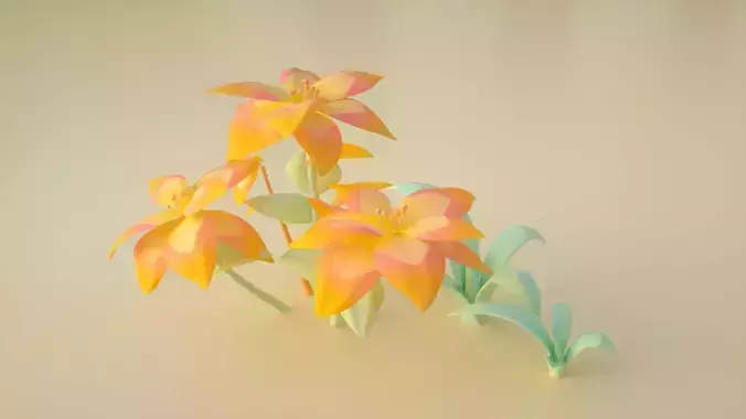 Stylized plant flowers