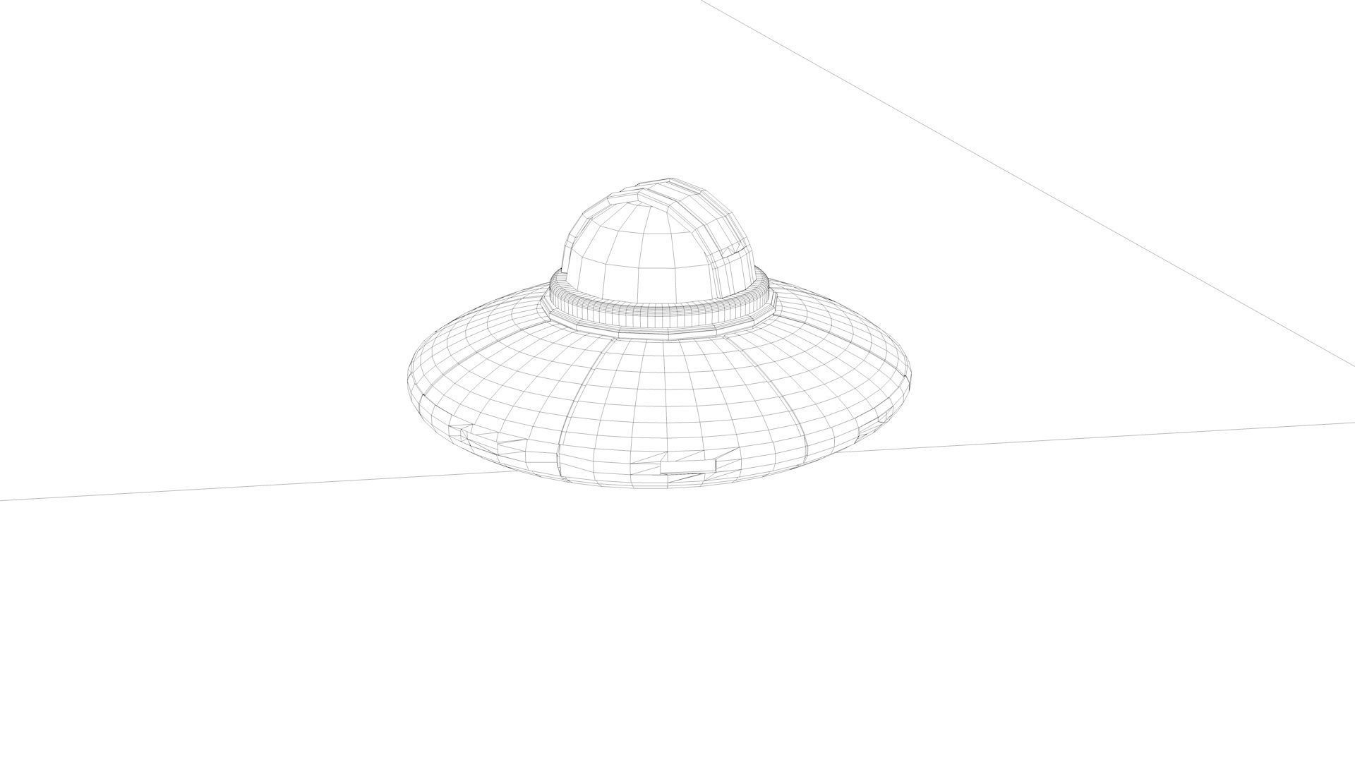 Cartoon UFO 3D model_1