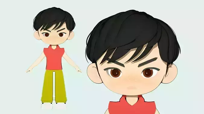 Three Shadows and Two Cartoons  Young Boys and Young Boys