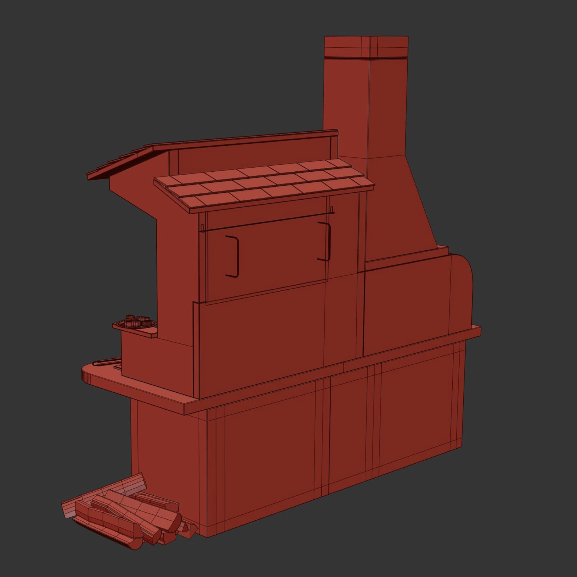 Bbq brick Antille palazzetti 3D model_11