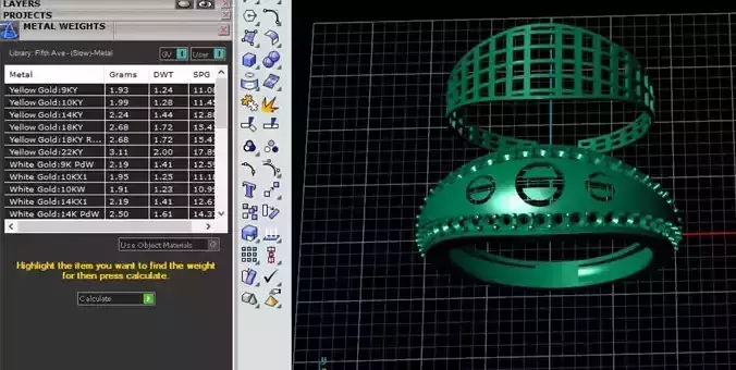 Cartier Pattern ring