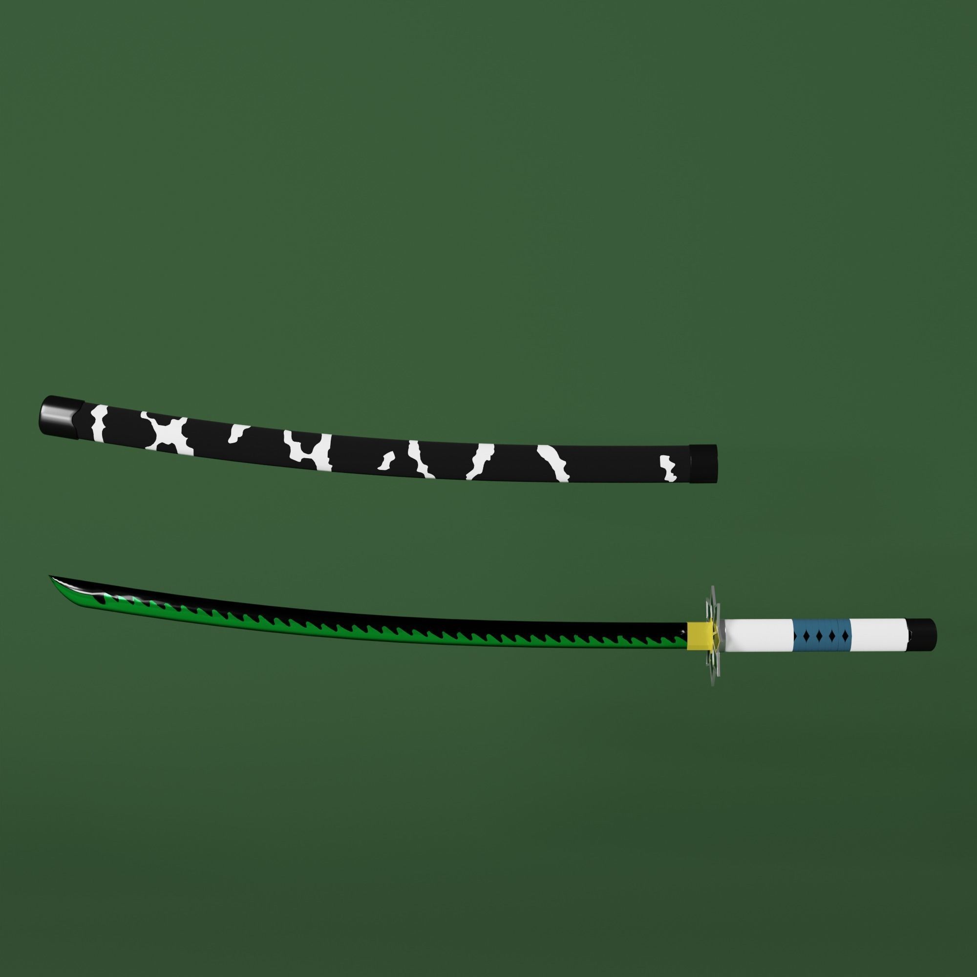 Demon Slayer Sanemi Shinazugawa Sword - Kimetsu No Yaiba 3D print model_1