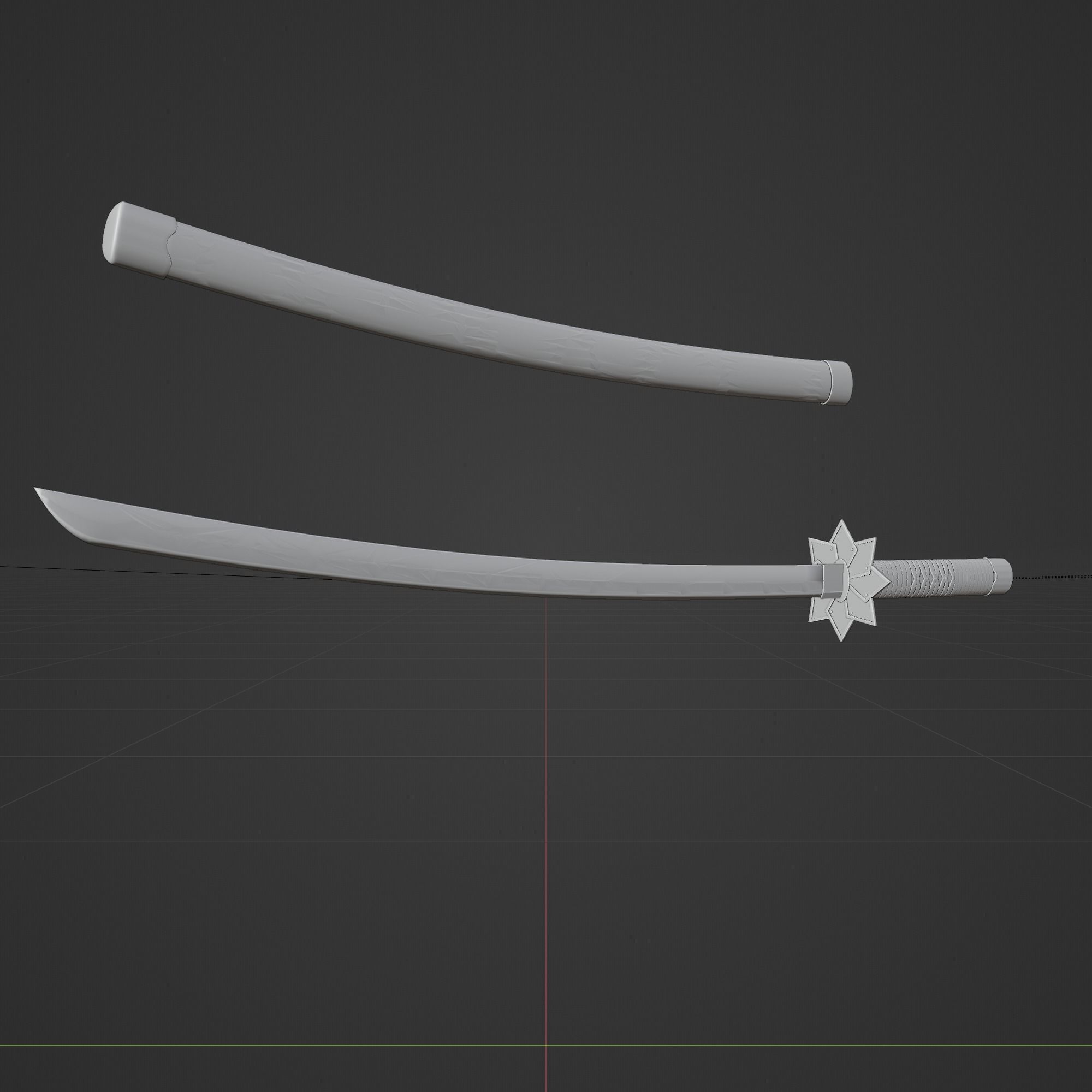 Demon Slayer Sanemi Shinazugawa Sword - Kimetsu No Yaiba 3D print model_4