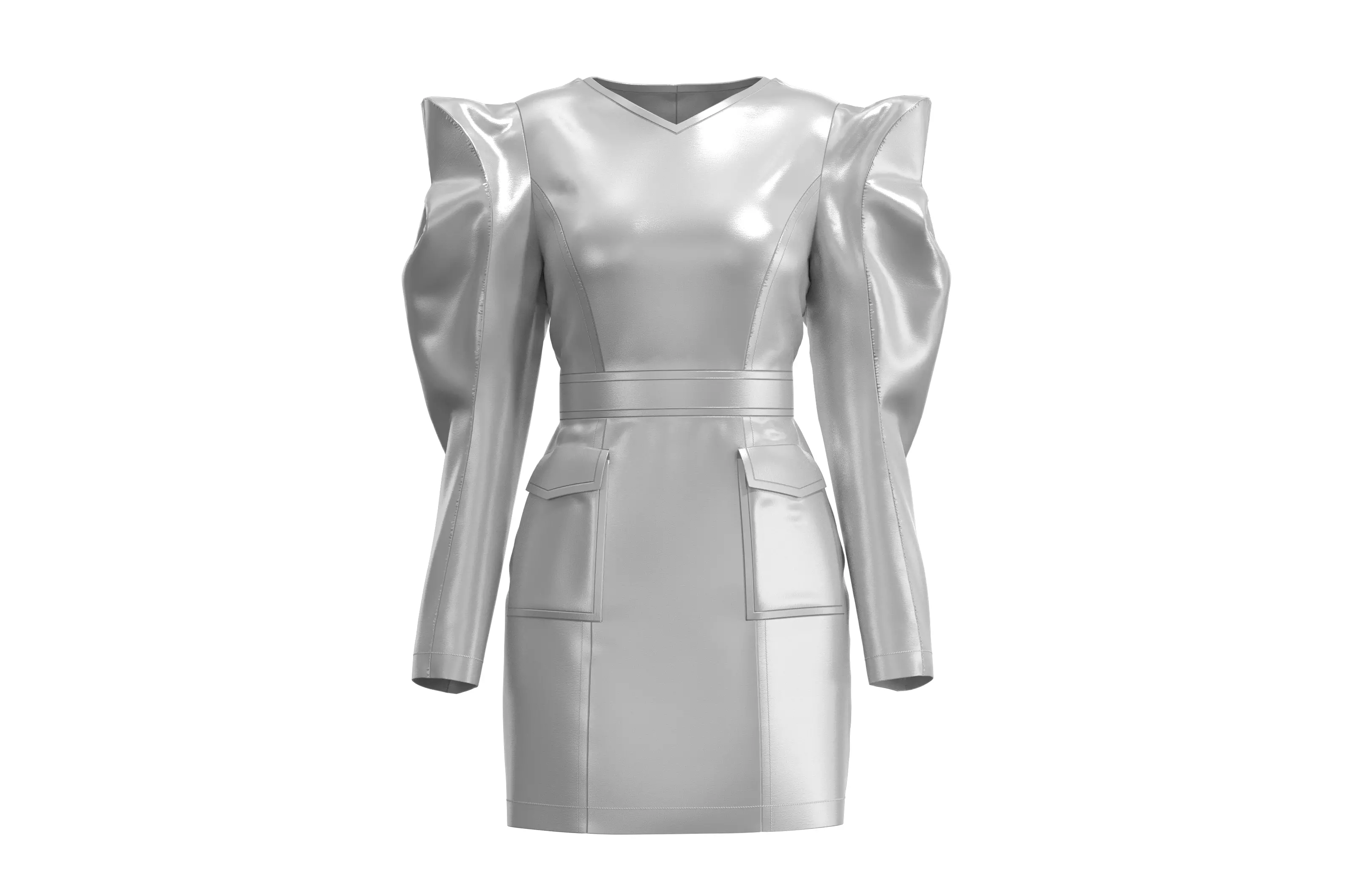 Womens dress - bright face Free low-poly 3D model