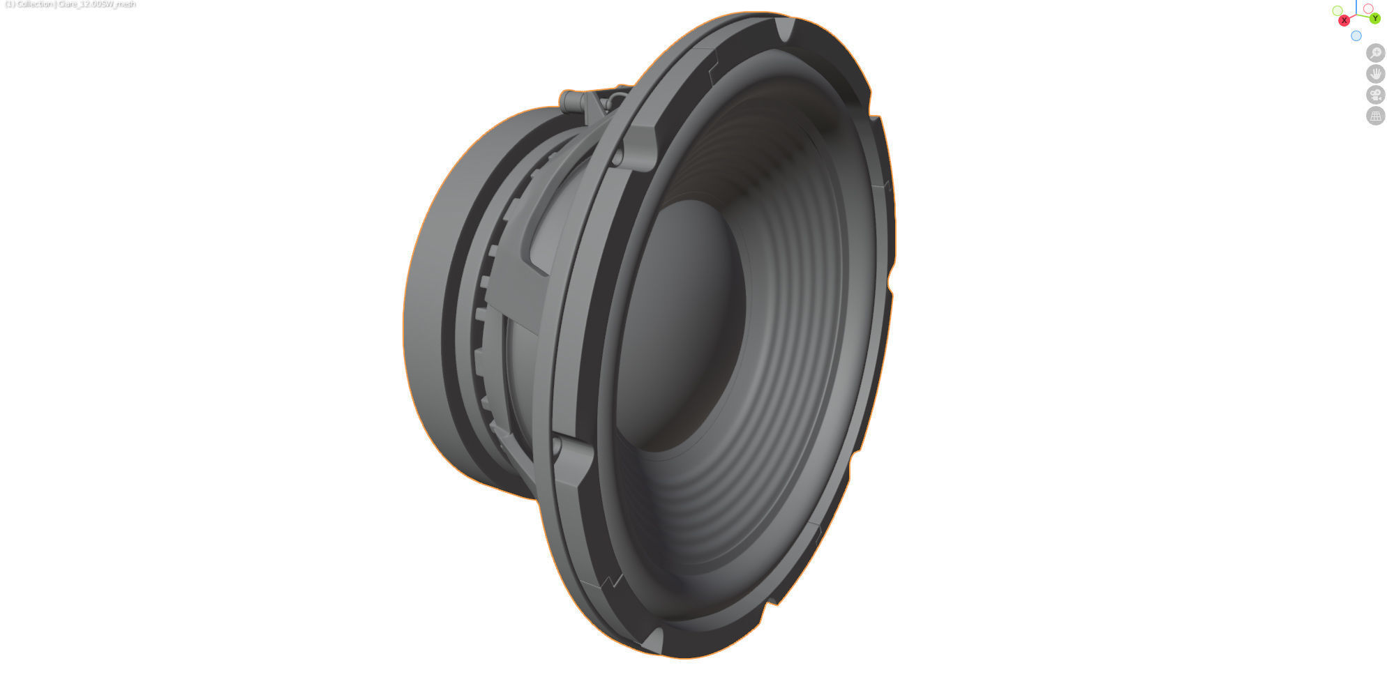 Powerful subwoofer Ciare 12 SW 3D model_19