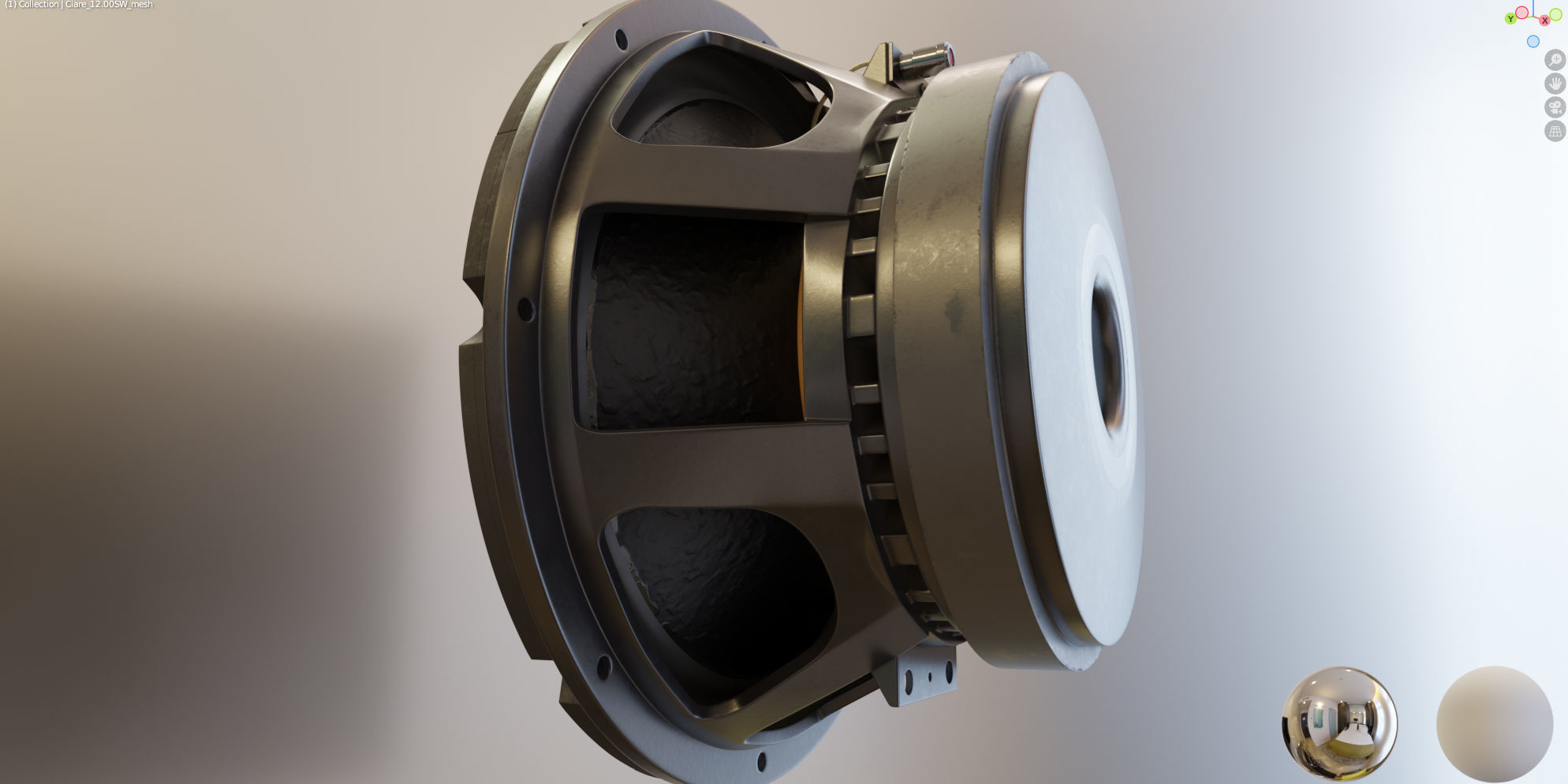 Powerful subwoofer Ciare 12 SW 3D model_13