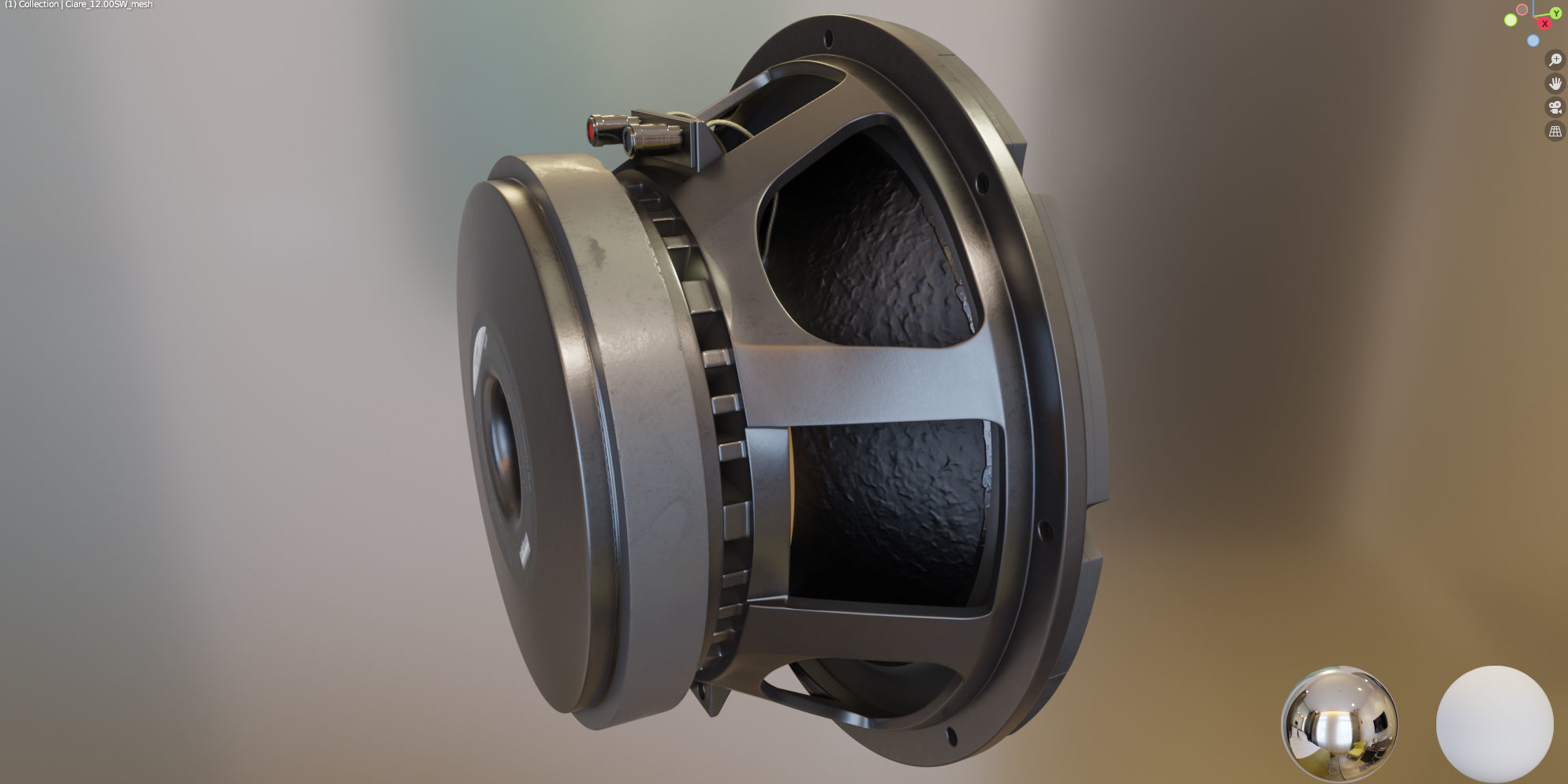 Powerful subwoofer Ciare 12 SW 3D model_11