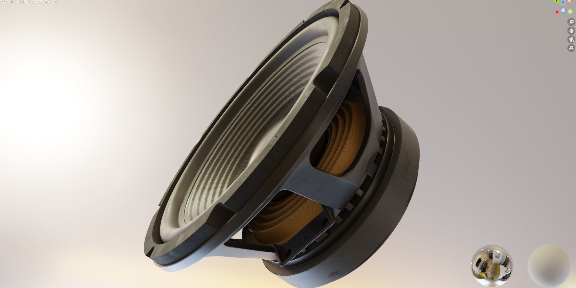 Powerful subwoofer Ciare 12 SW 3D model_14