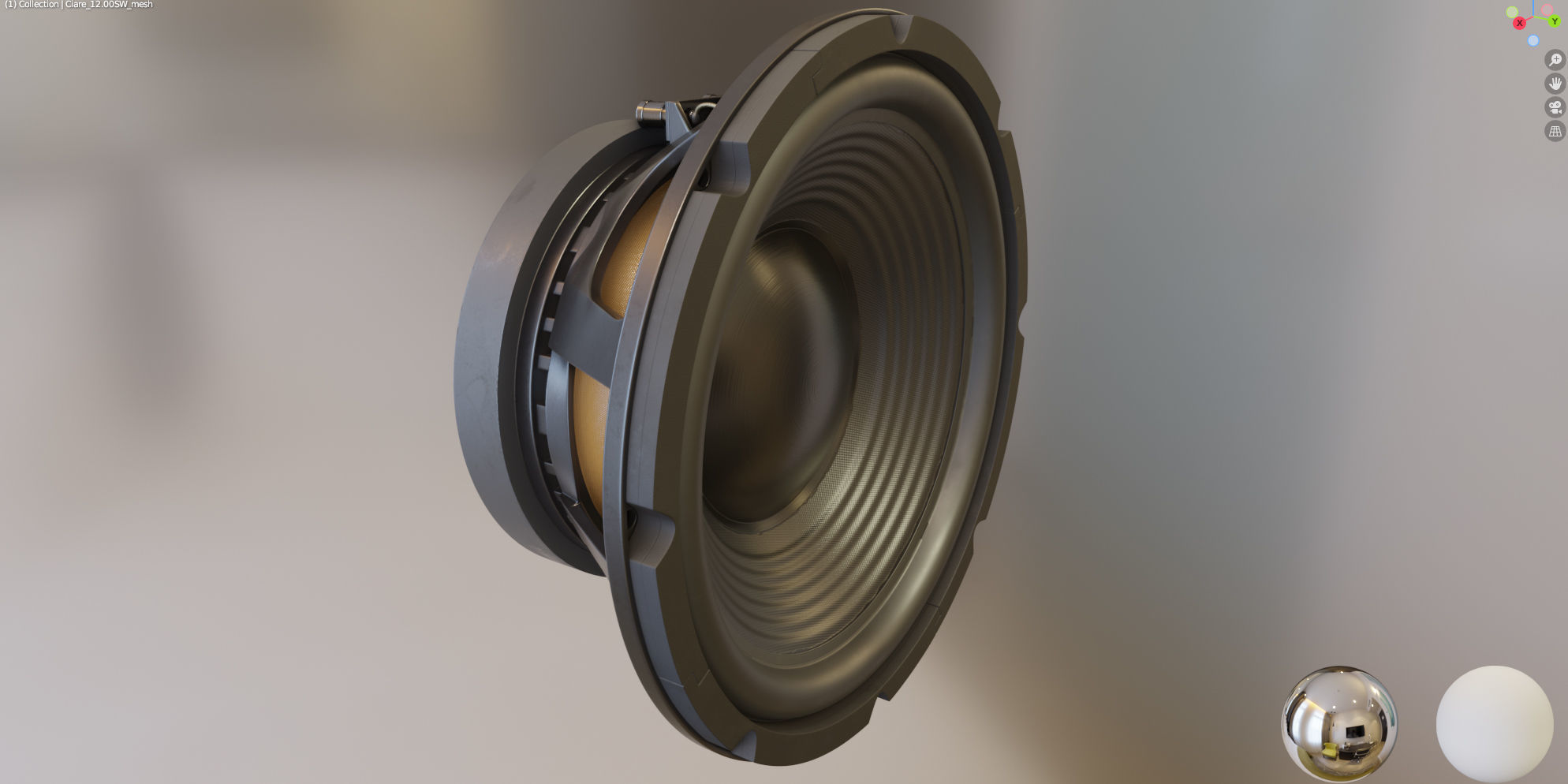 Powerful subwoofer Ciare 12 SW 3D model_10