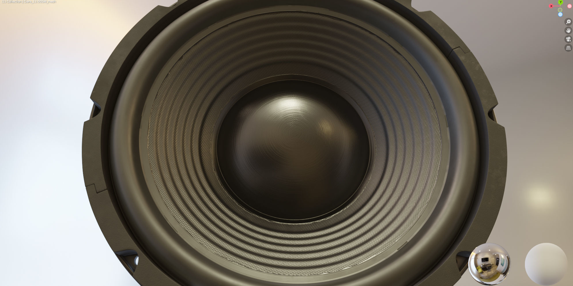 Powerful subwoofer Ciare 12 SW 3D model_15