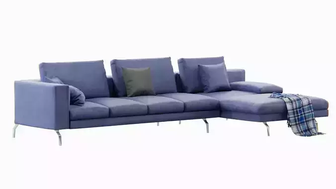 Axis Modern Blue Sofa