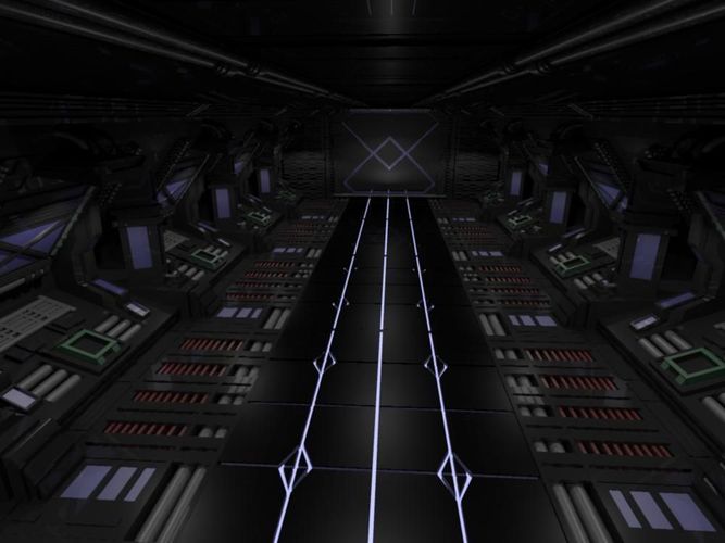 Space Ship Hallway Scifi 3D model