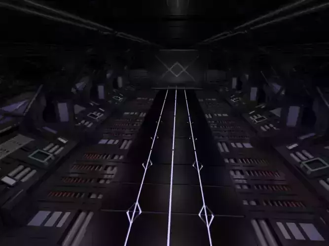 Space Ship Hallway Scifi 3D model
