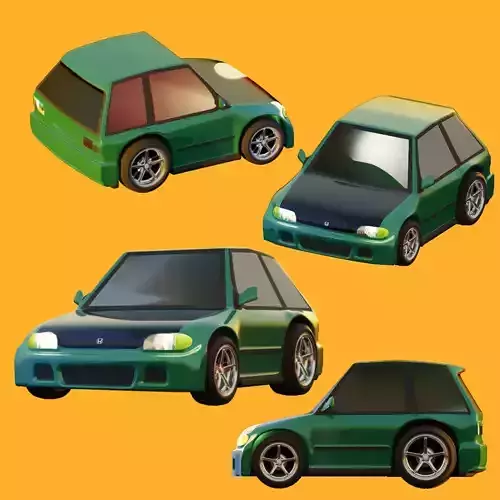Honda Civic EG  mini car 3D model