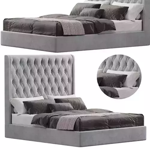 ESMERALDA BED by Vienna light grey