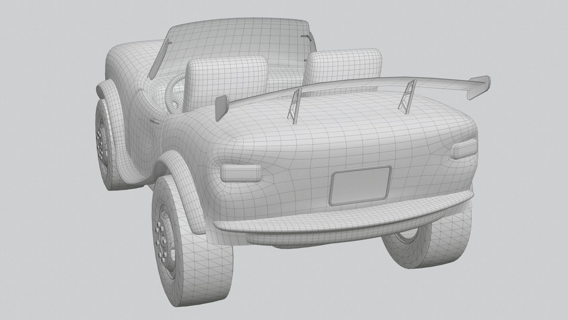 Stylized Racing Car Low-poly 3D model_23