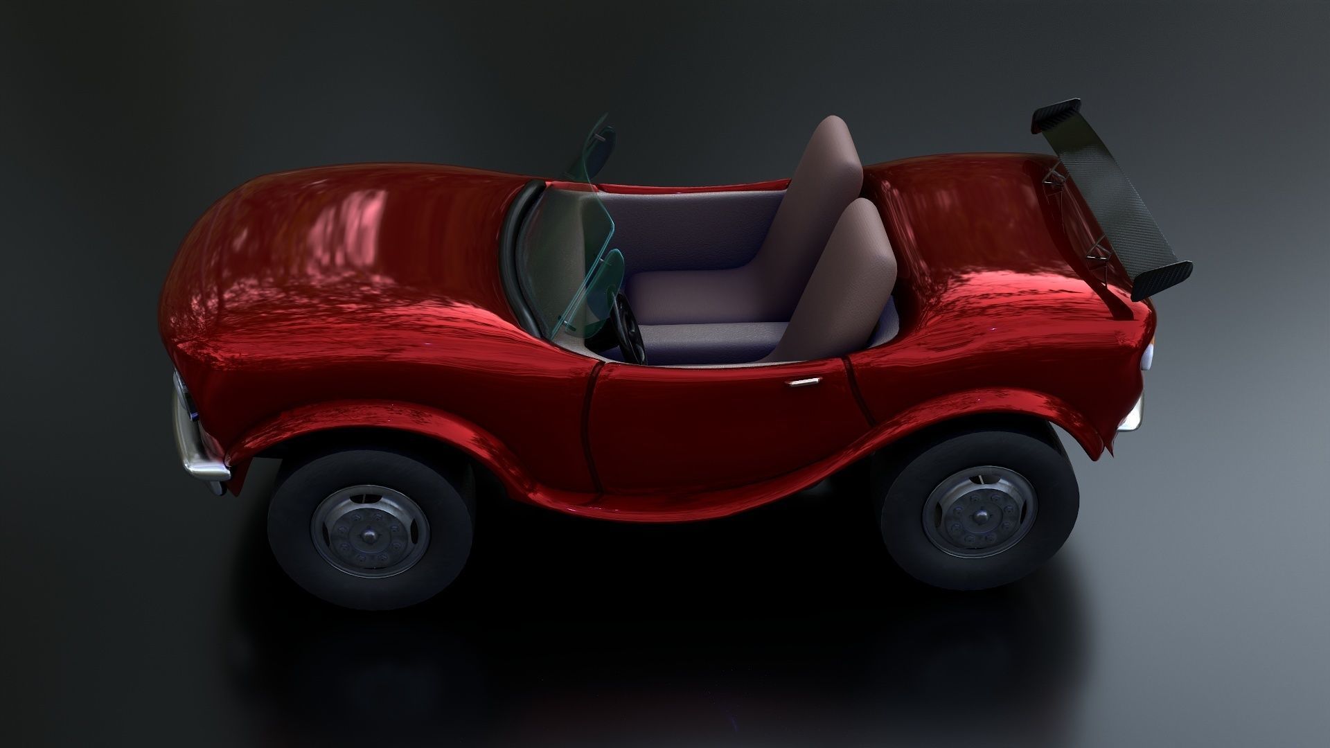 Stylized Racing Car Low-poly 3D model_7