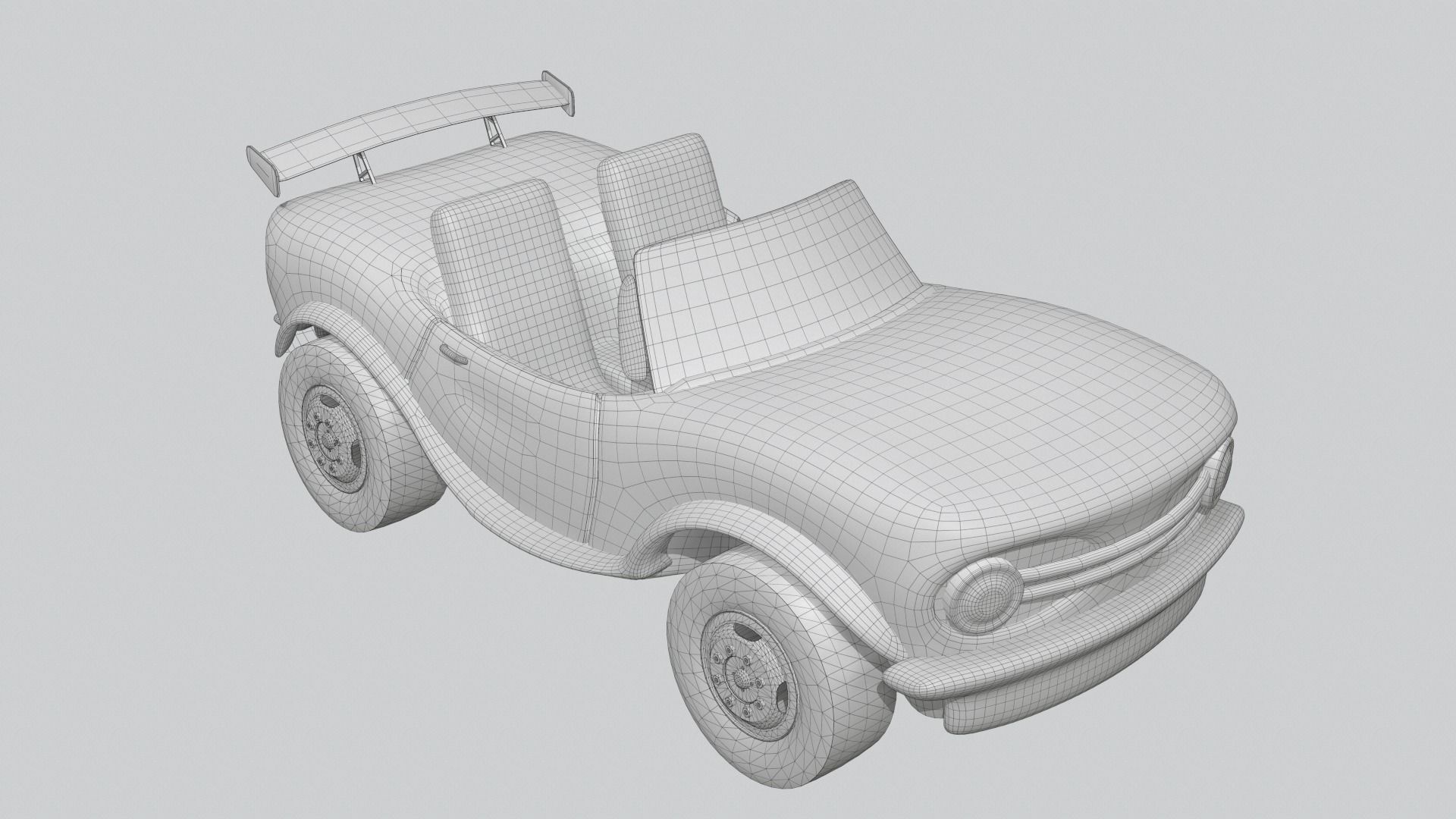 Stylized Racing Car Low-poly 3D model_15