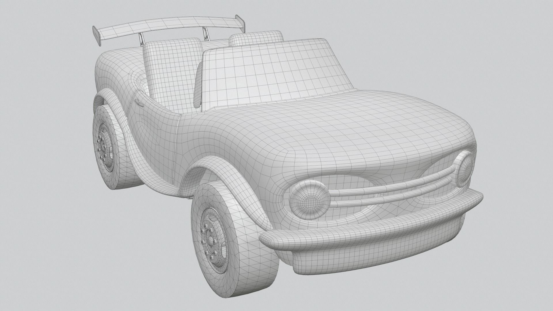 Stylized Racing Car Low-poly 3D model_20