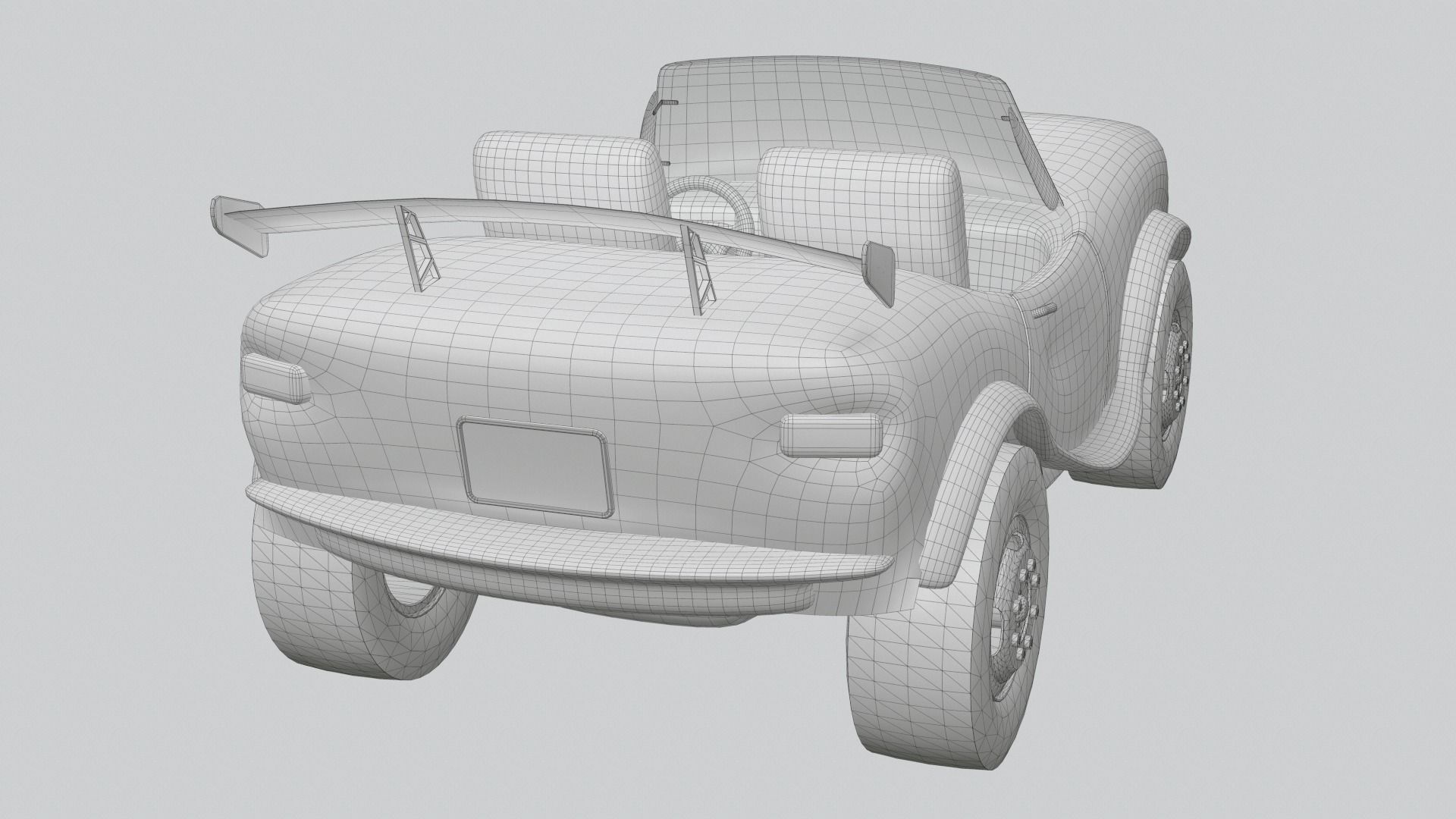 Stylized Racing Car Low-poly 3D model_24