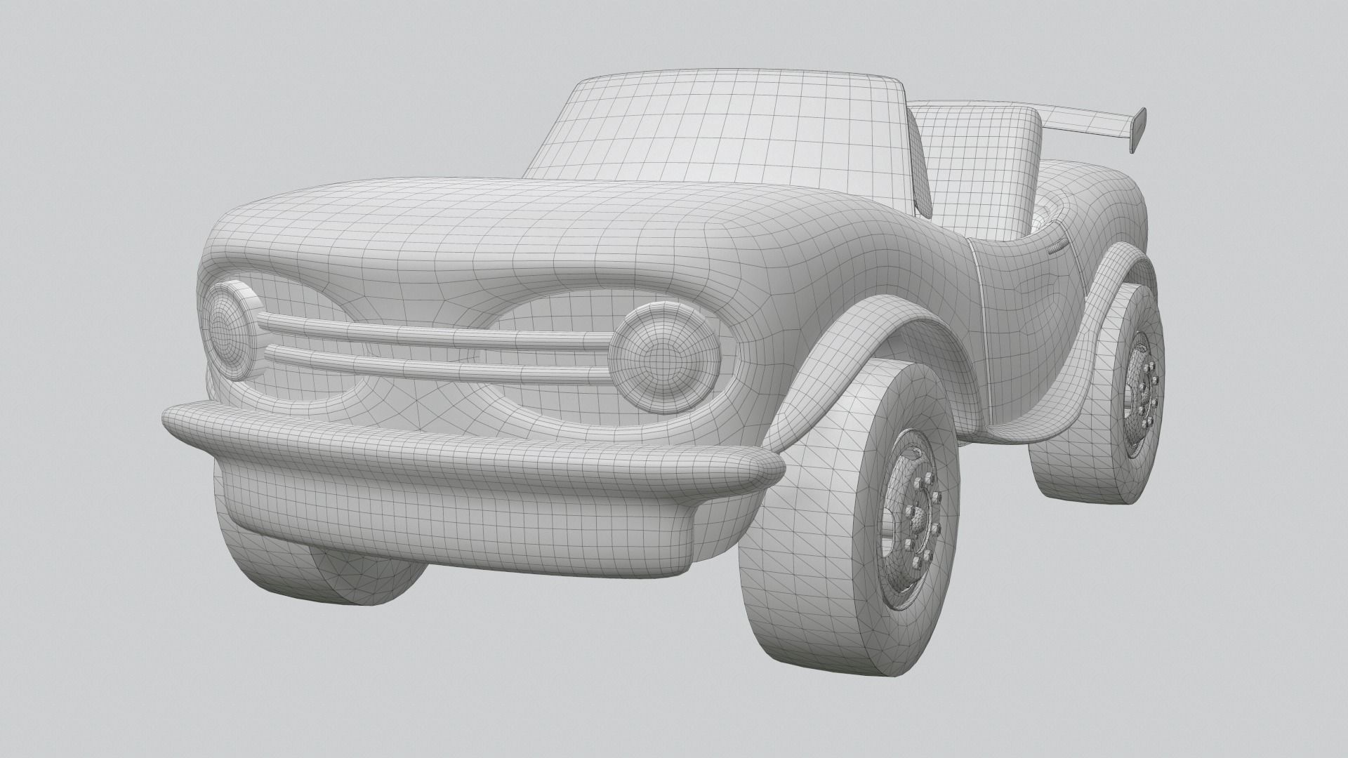 Stylized Racing Car Low-poly 3D model_26