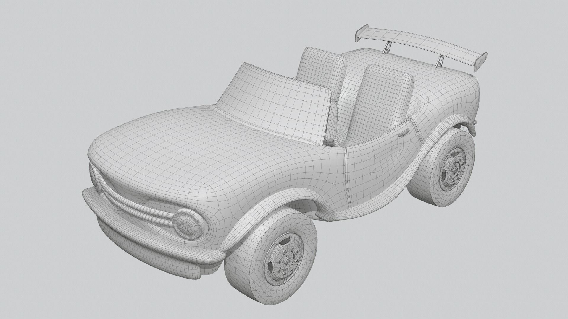 Stylized Racing Car Low-poly 3D model_14