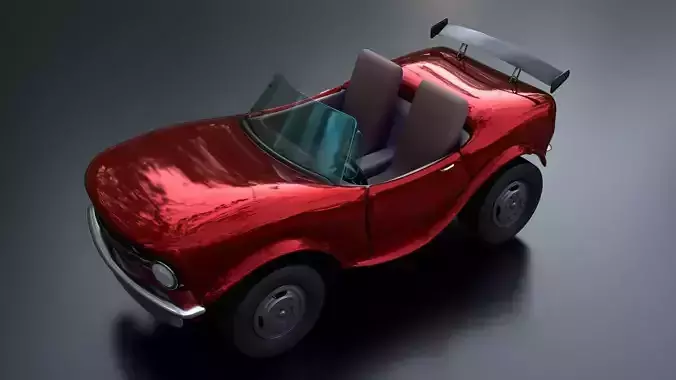 Stylized Racing Car Low-poly 3D model