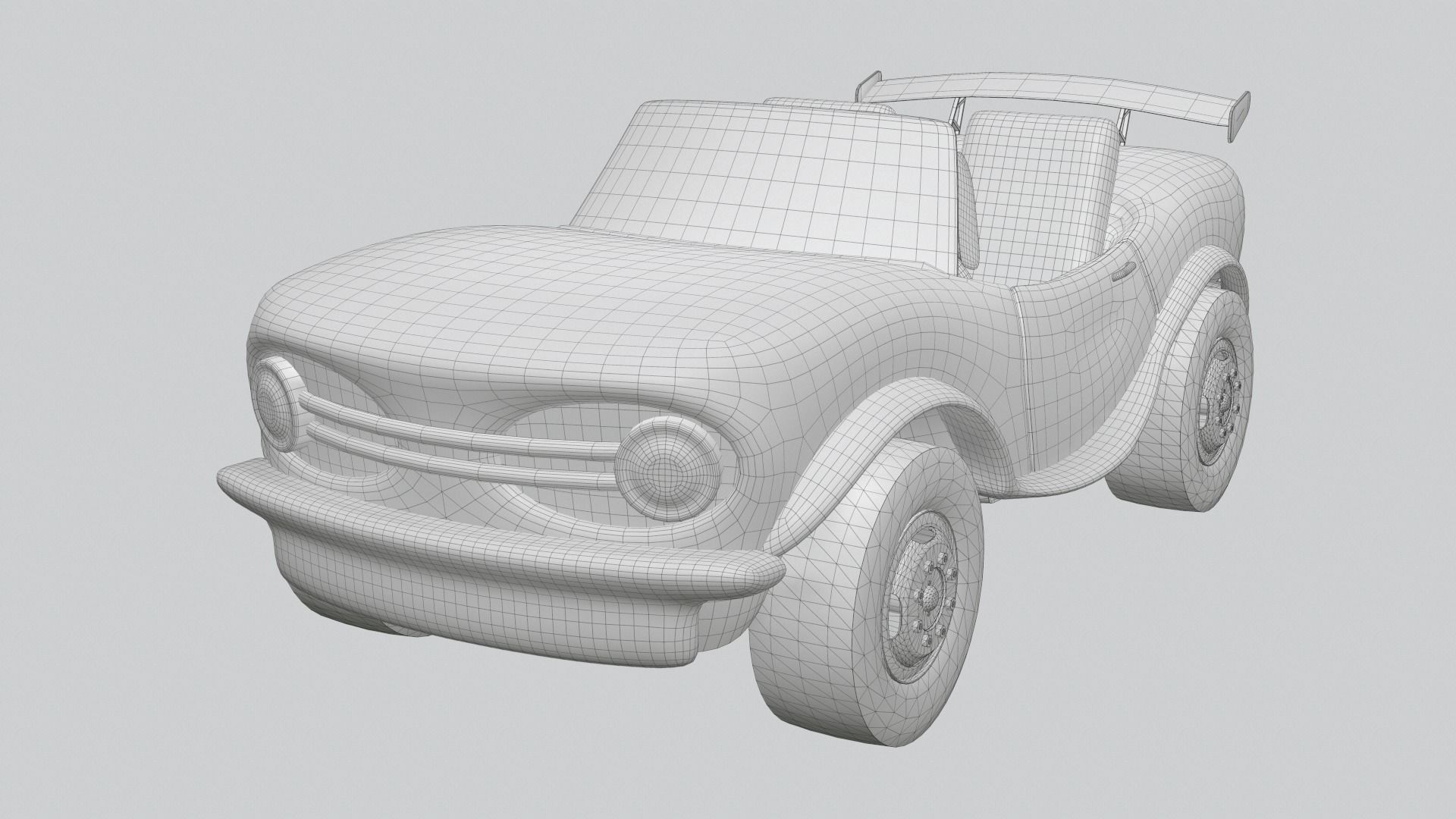 Stylized Racing Car Low-poly 3D model_19