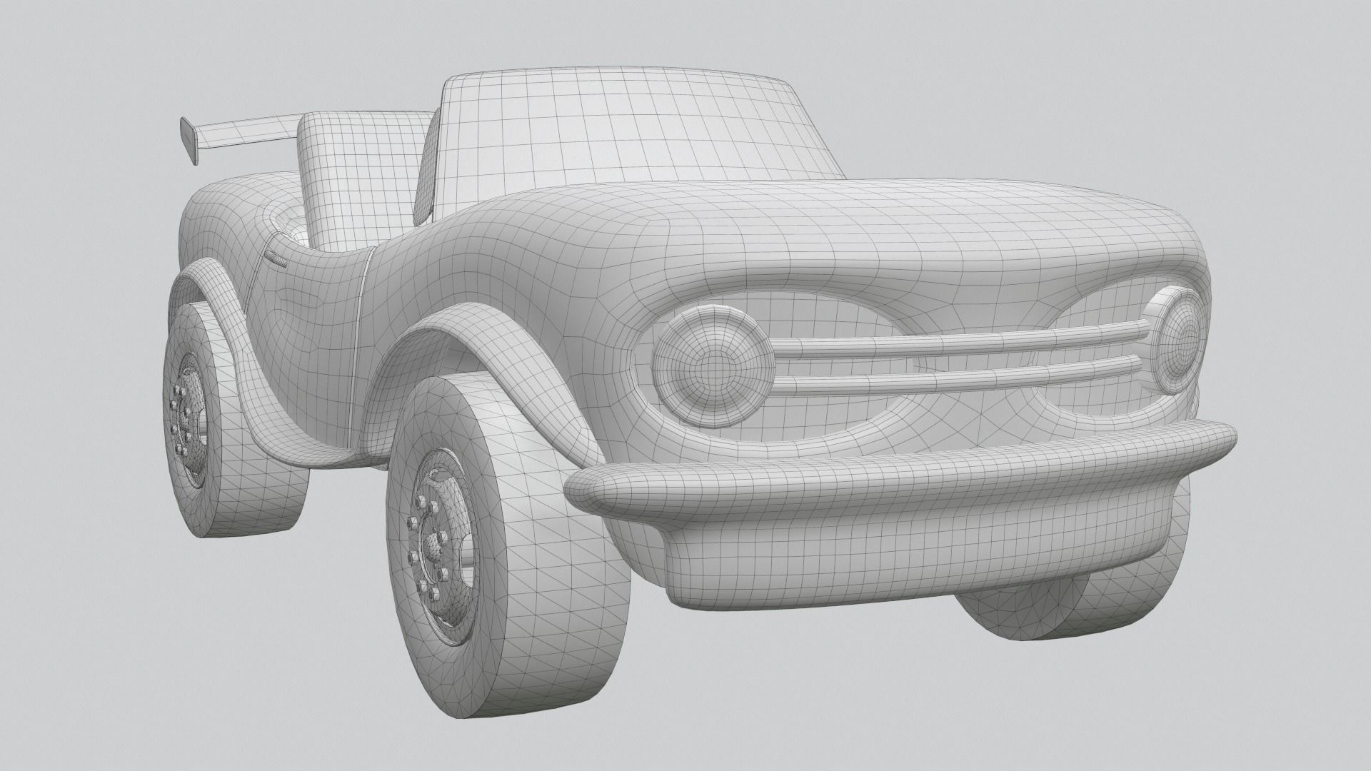 Stylized Racing Car Low-poly 3D model_25