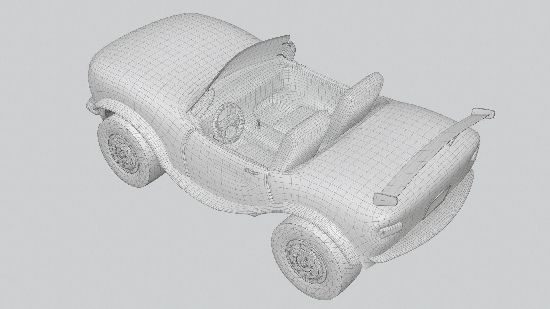 Stylized Racing Car Low-poly 3D model_18