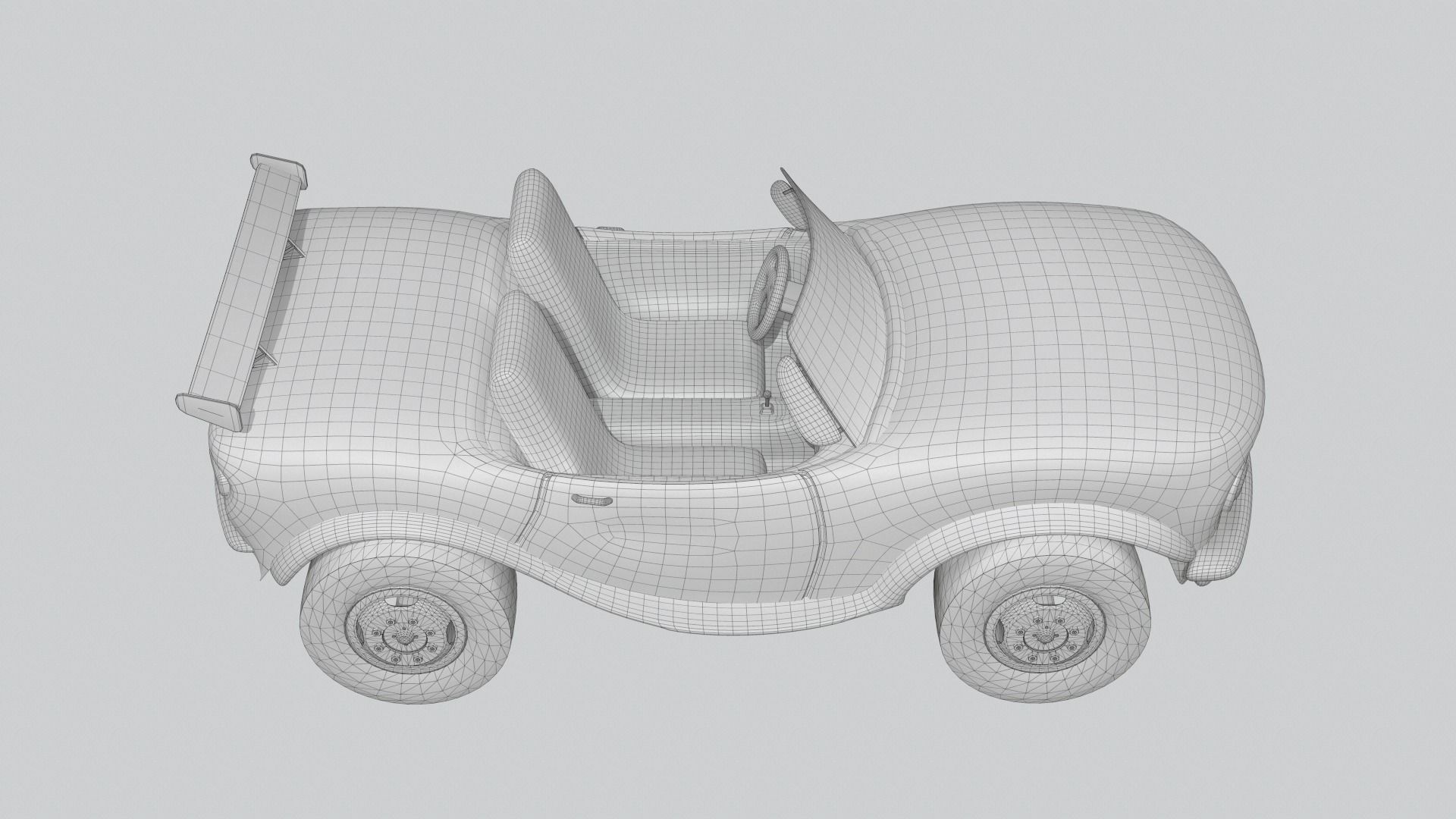 Stylized Racing Car Low-poly 3D model_16