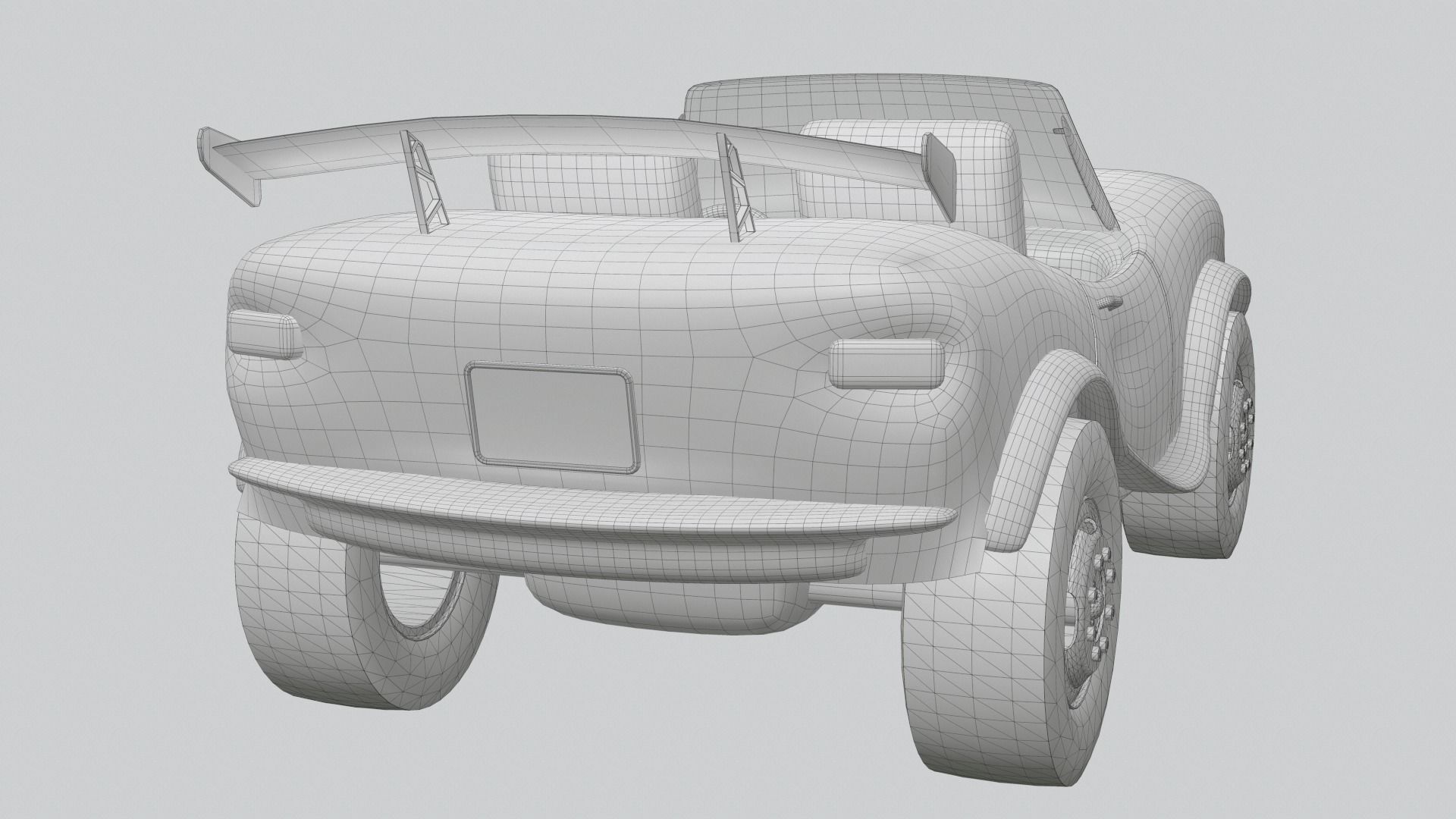 Stylized Racing Car Low-poly 3D model_21