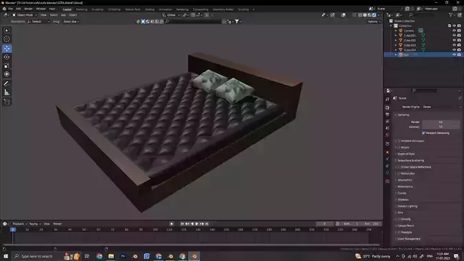 3D HOUSE BED MODEL