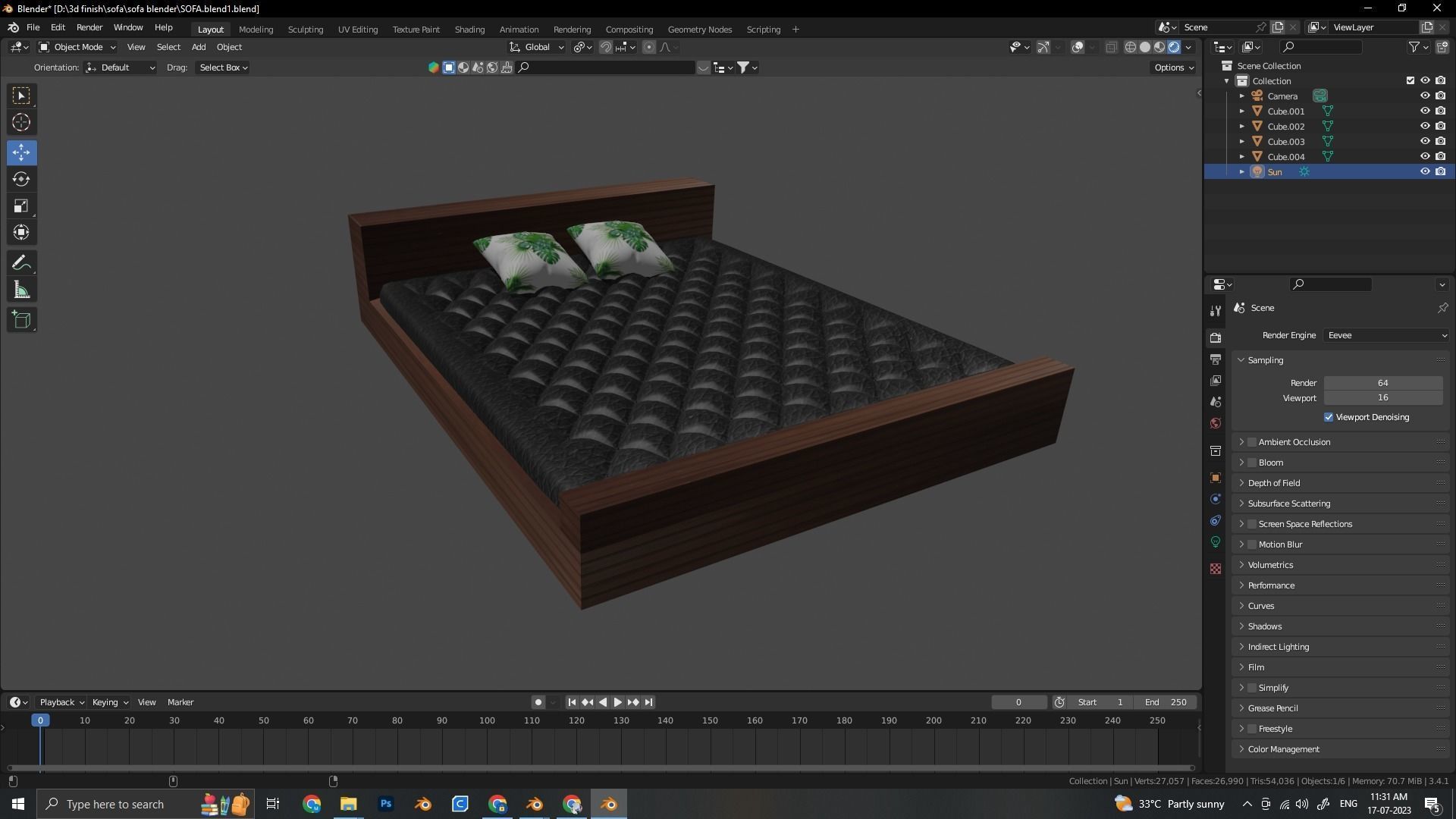 3D HOUSE BED MODEL 3D model_4