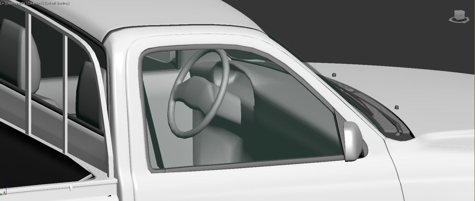 Toyota Huilx 2000-2005 Pickup one cabin 3D model_10
