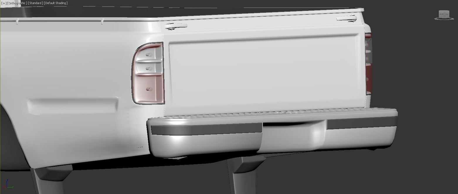 Toyota Huilx 2000-2005 Pickup one cabin 3D model_1