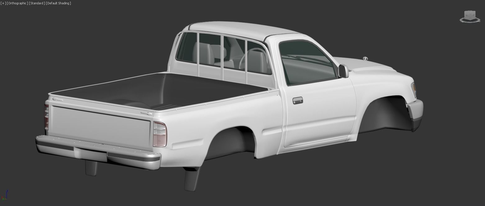 Toyota Huilx 2000-2005 Pickup one cabin 3D model_6