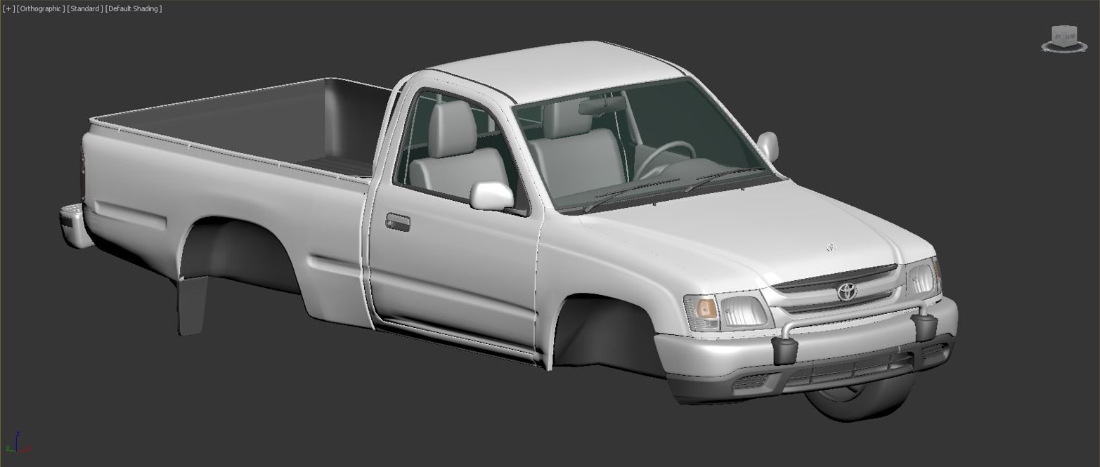 Toyota Huilx 2000-2005 Pickup one cabin 3D model_8