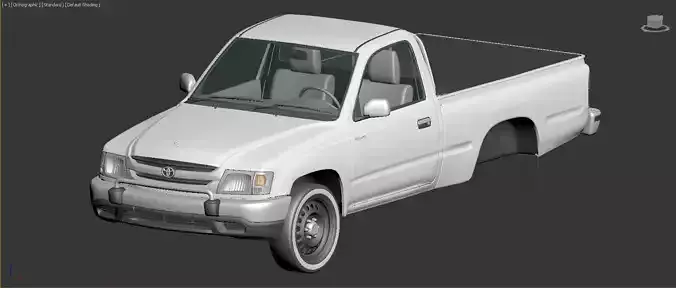 Toyota Huilx 2000-2005 Pickup one cabin 3D model