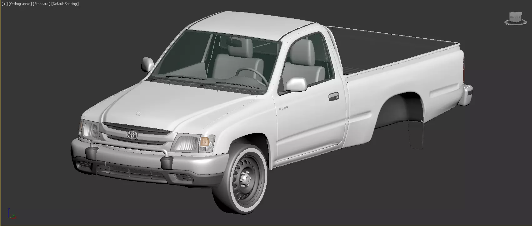 Toyota Huilx 2000-2005 Pickup one cabin 3D model_0