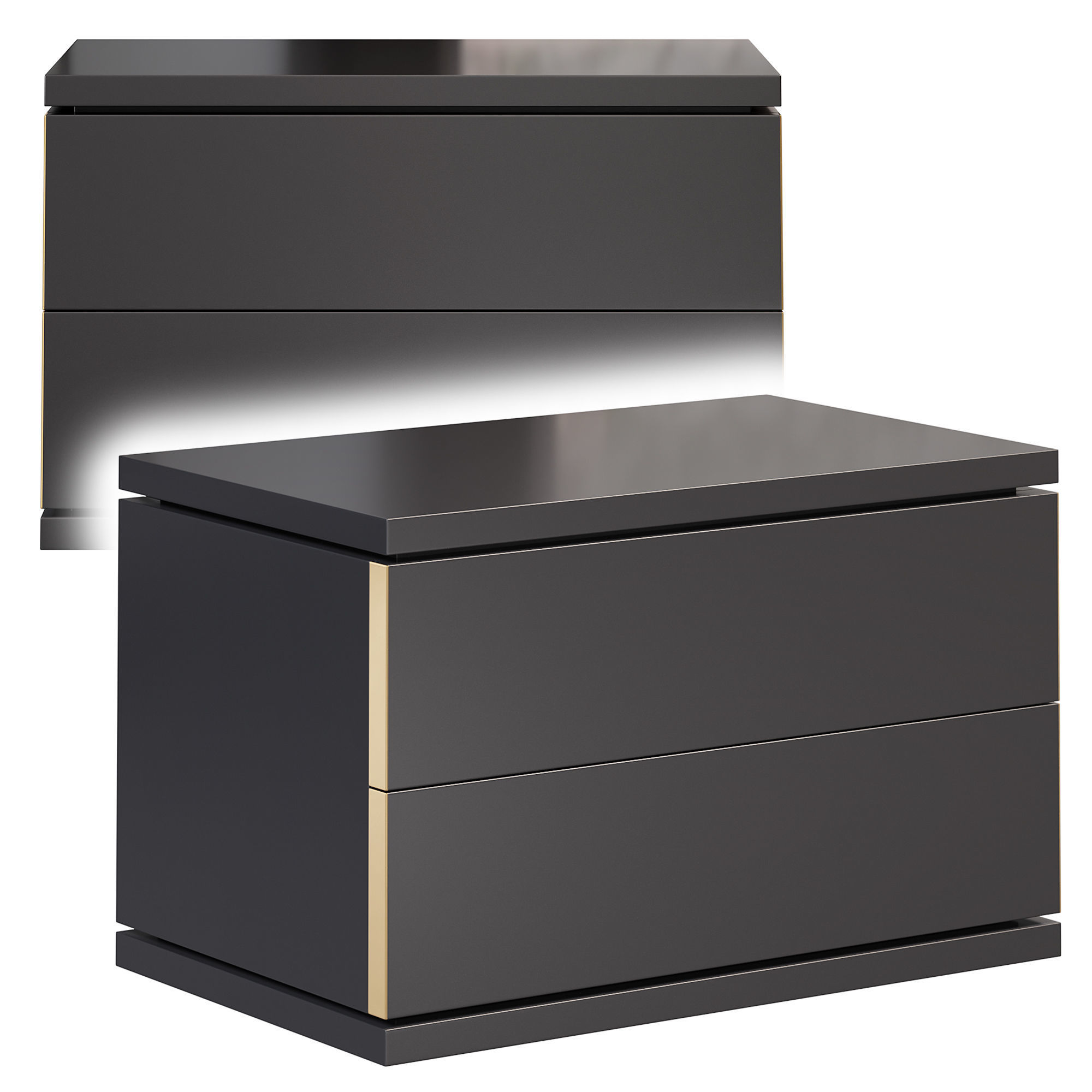 Cairo bedside  table 3D model_2