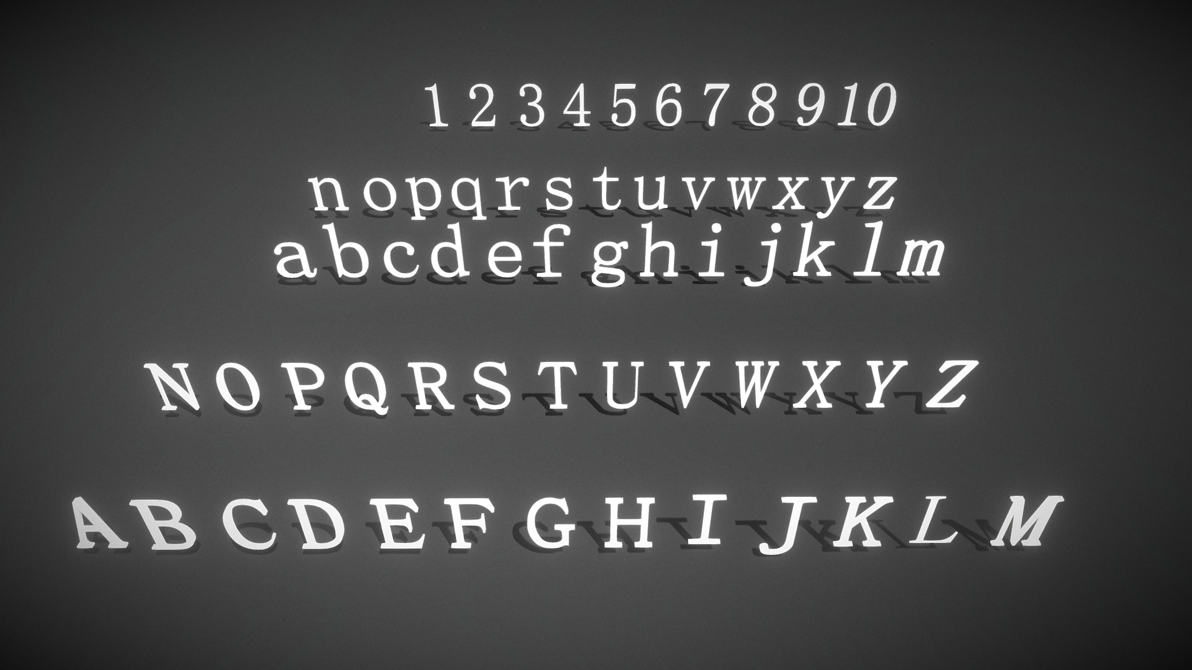 3D model Letters and numbers VR / AR / low-poly | CGTrader