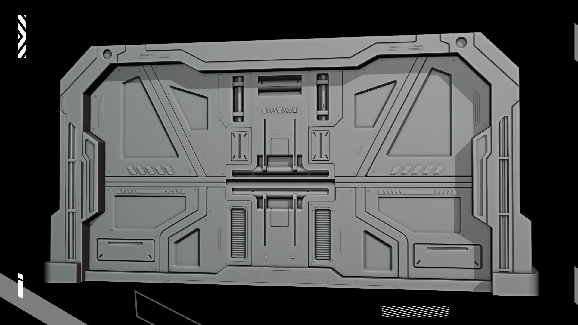 07 scifi door kitbash high detail 3dmodels 3D model_6