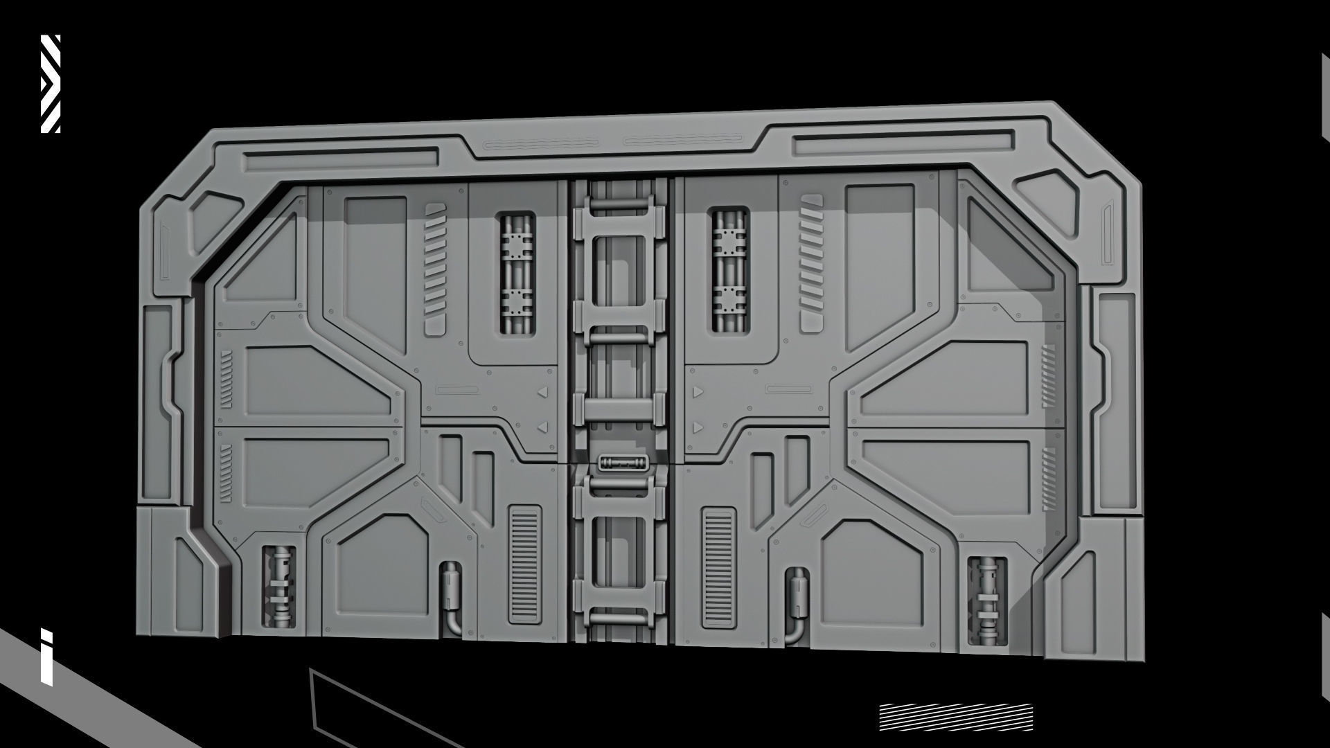 07 scifi door kitbash high detail 3dmodels 3D model_5