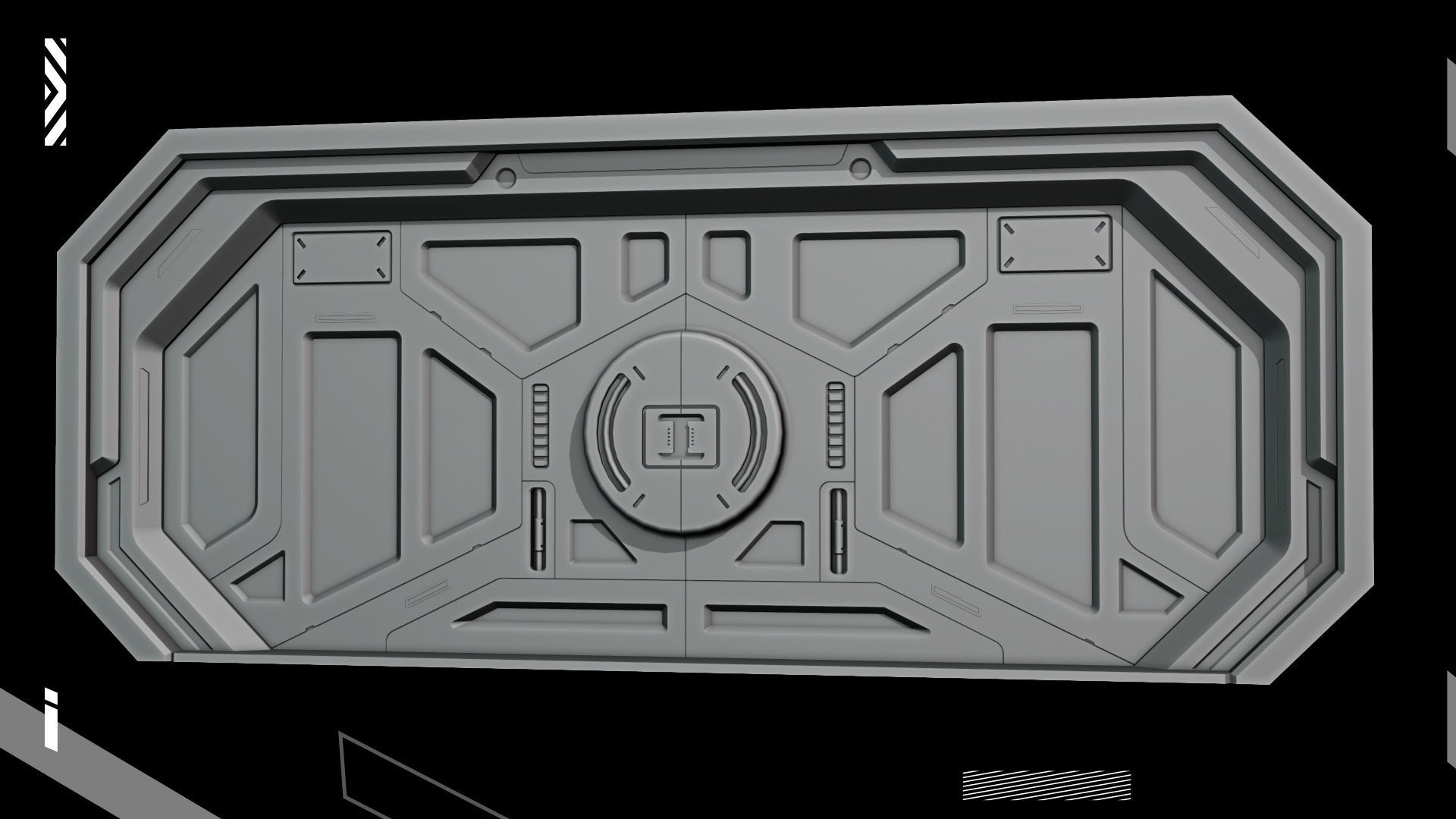 07 scifi door kitbash high detail 3dmodels 3D model_4
